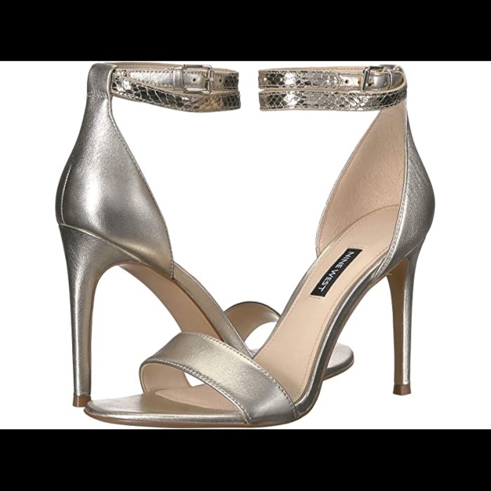 Gold Nine West Nika Heels